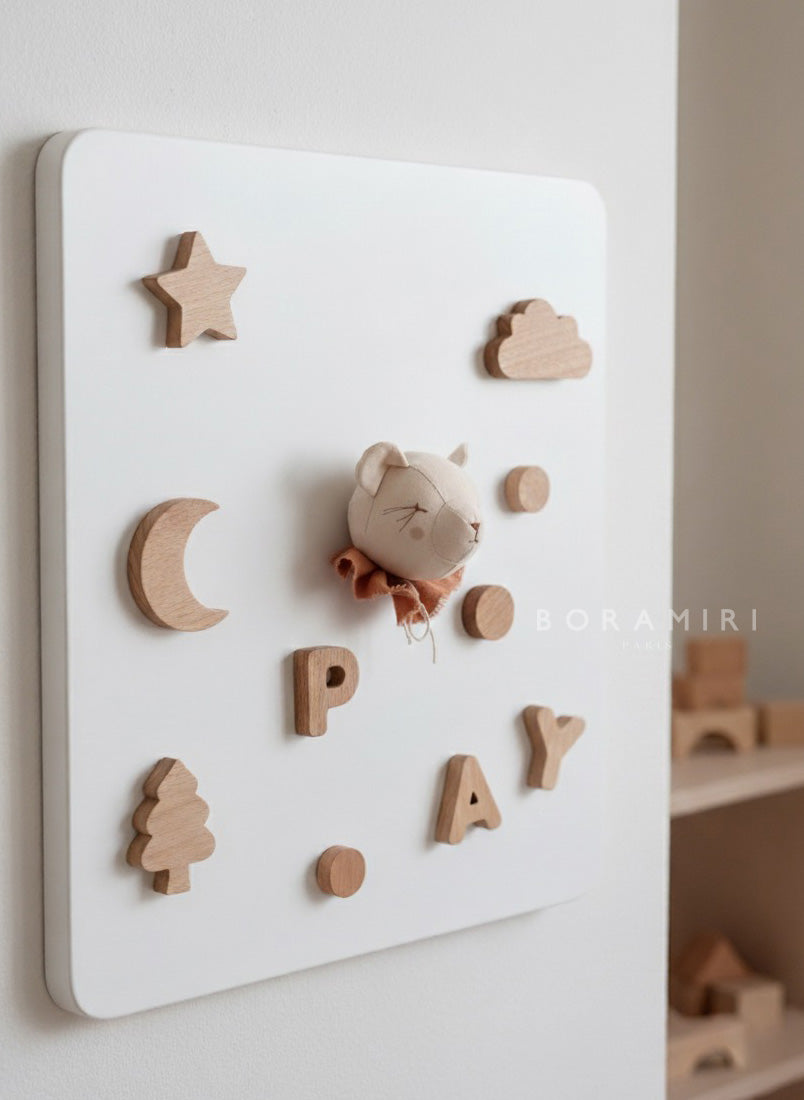 MINI OURS RÊVEUR -PORTE CLES,MAGNETIQUE